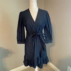Draper James Chambray Wrap Dress